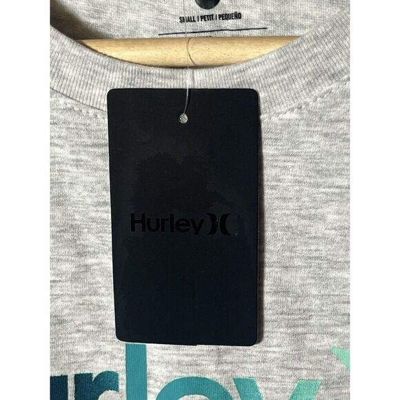 Hurley Small Grey One & Only Solid Short Sleeve Men’s T-Shirt Beach Surf Skater - Picture 5 of 5